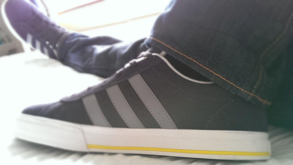 I put my new shoes on...