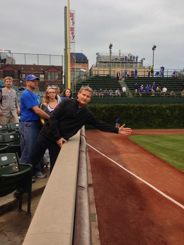 Me in the famous Steve Bartman seat at a Cubs game, Zimmt54
