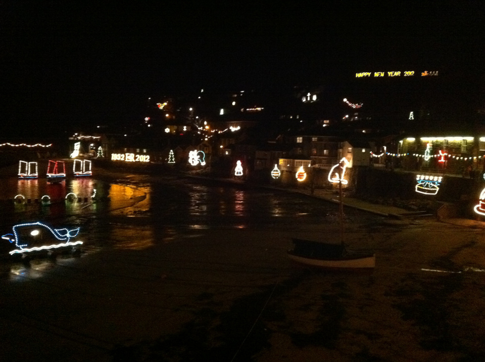 Mousehole Christmas lights Batty Blipfoto
