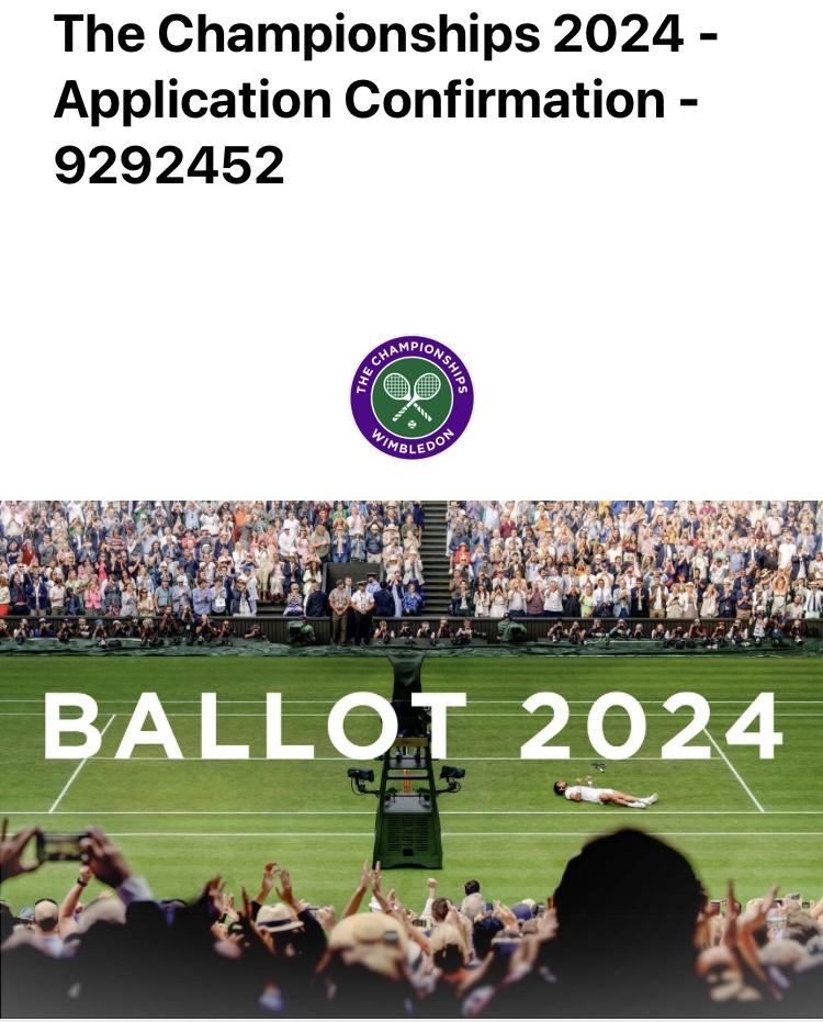 Wimbledon Ballot 2024, shropshirelady