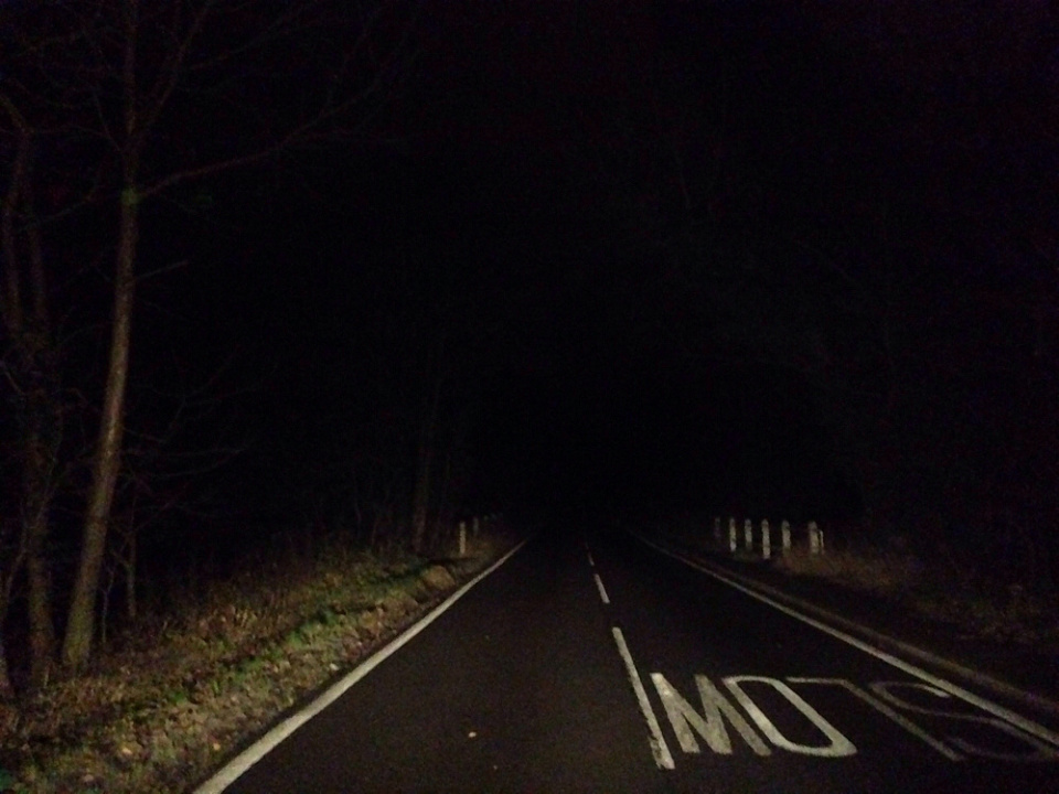 dark road at night