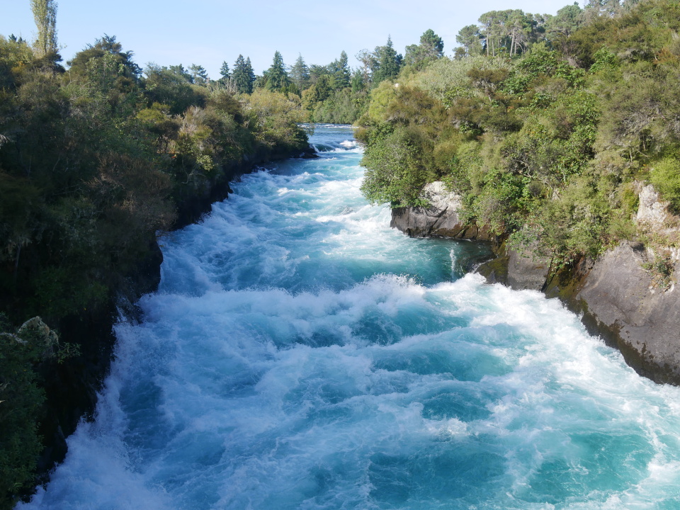 The Mighty Waikato River And Huka Falls 